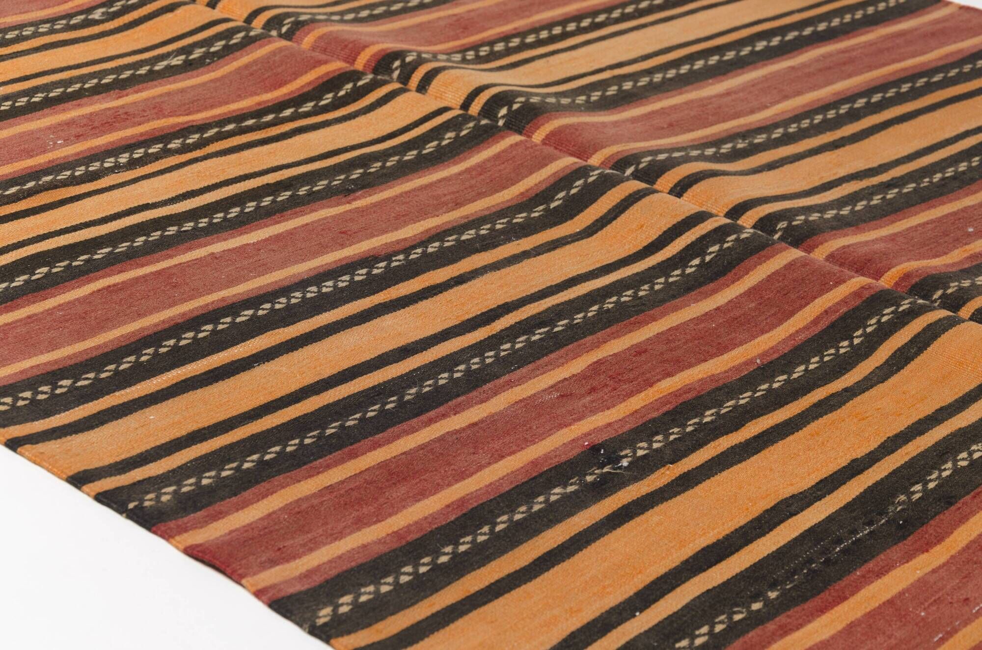 Extra Long Vintage Striped Anatolian Kilim – 337 x 139 cm – sku 134