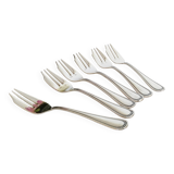 Oyster or dessert forks, silver sfam