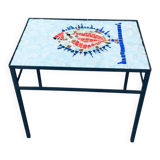 Vintage Mosaic Tile Side Table, Belgium, 1960s