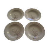 Set of 4 plates Bavaria, cherry branch