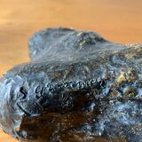 Bronze foot signed S. Gronnier and its plaster print