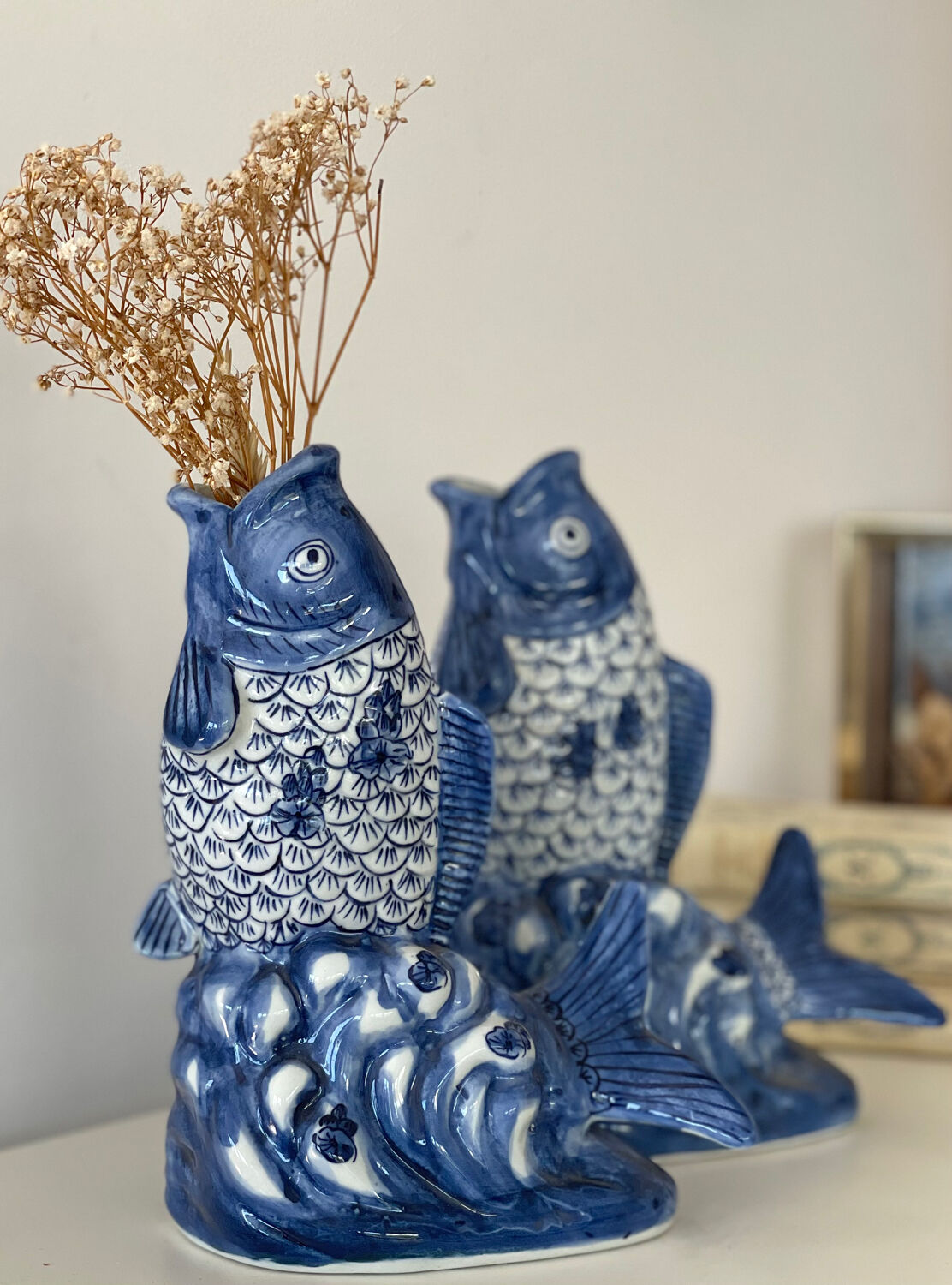 Duo of vases in antique slip