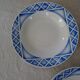 3 Plates faience old Sarreguemines Villeneuve blue décor