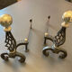 Chenets bronze et fonte