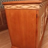 Wood and rattan sideboard