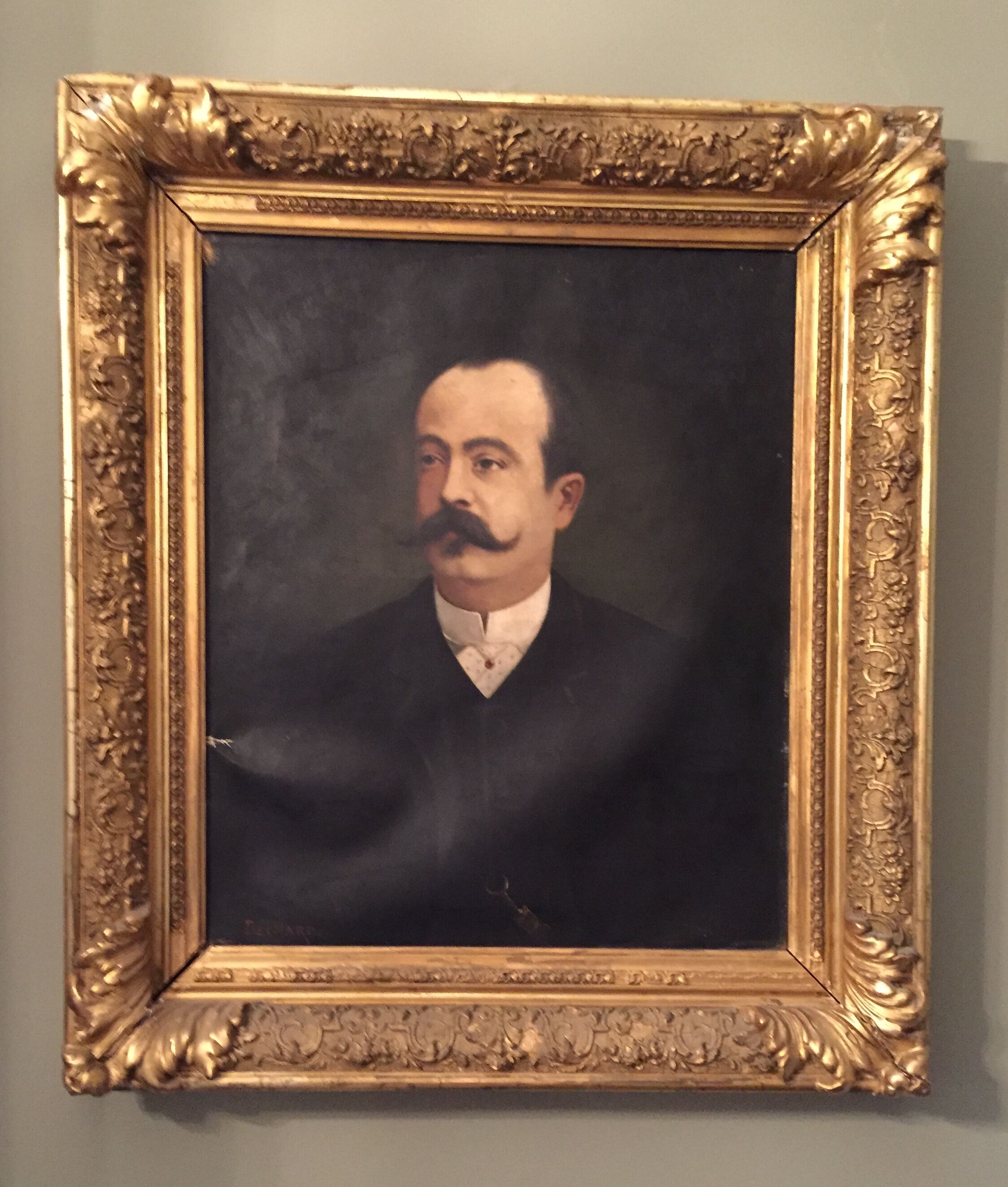 Pair of oil on canvas portraits signed Béchard