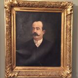 Pair of oil on canvas portraits signed Béchard