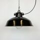 Industrial black enamel factory pendant lamp, 1950s