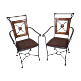 Paire de chaises avec accoudoirs
