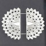 Antique Godinger silver plated metal trivet - peacock - made in Italy