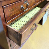 19th century Georgian style commode in end-grain wood marquetry.