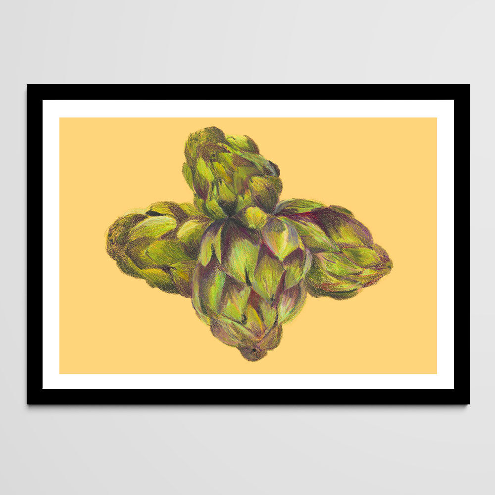 Pastel Artichoke A4 - flower vegetable