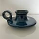 XL blue stoneware candlestick