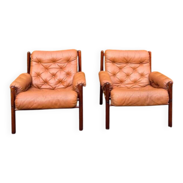 Paire de fauteuils "Dickie" par Arne Norell – Suède, années 1970