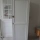 Vintage Parisian wardrobe re-enchanted in pearl gray with waxed finish.
