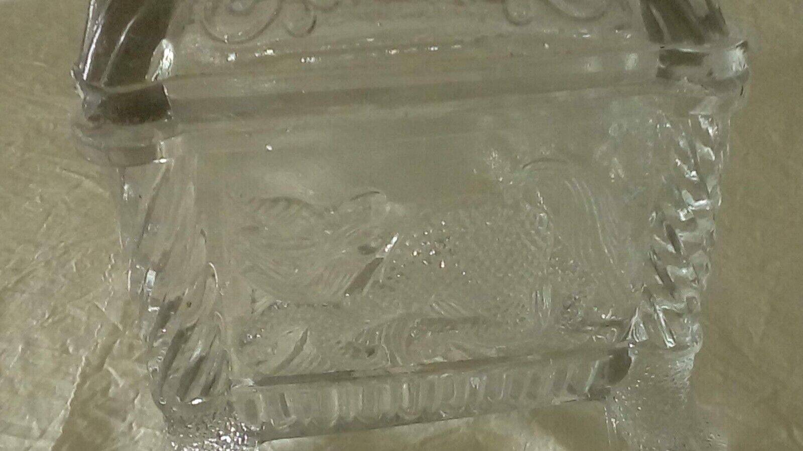 Bonbonniere glass box decorated with chimera late 19th century