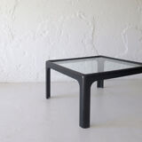 Italian glass top coffee table, 1970s