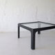 Italian glass top coffee table, 1970s