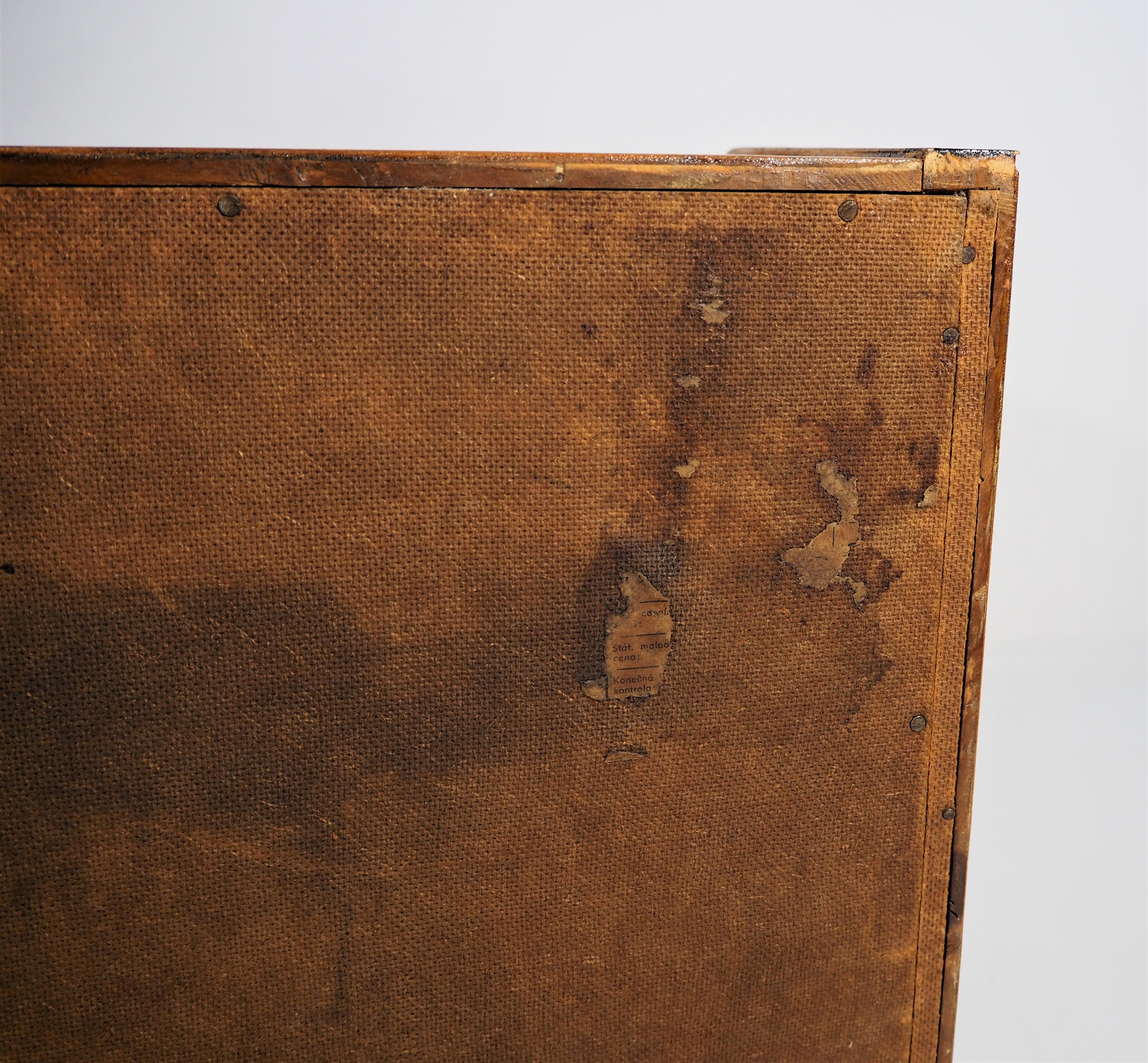 Art deco walnut sofa bed 1960s