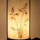Wrought iron lamp and Perspex lampshade with herbarium decor
