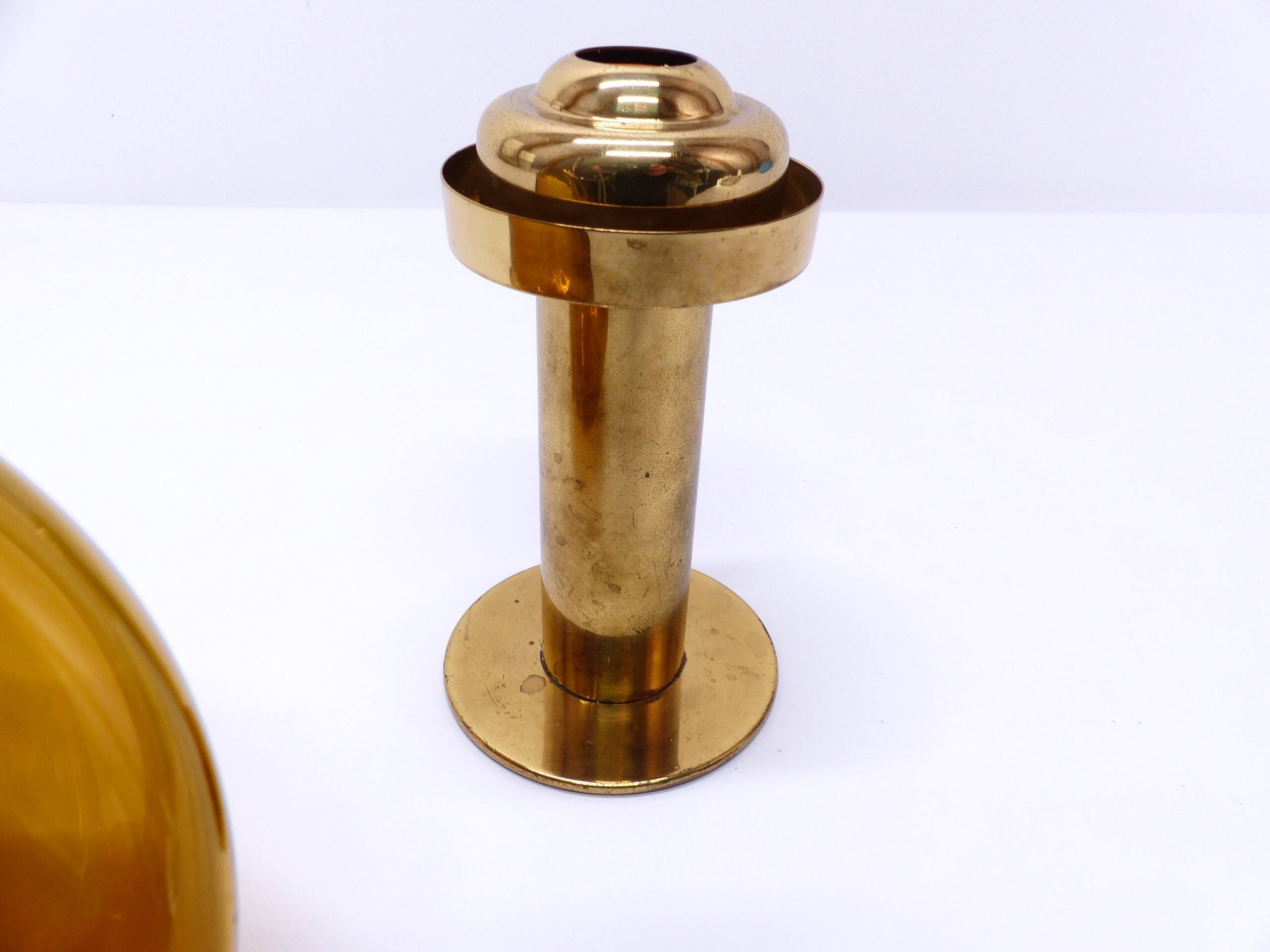 Scandinavian candle holder Hans-Agne Jakobsson Claudia honey L102/27 1960