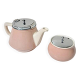 Vintage Villeroy & Boch Powder Pink Teapot and Sugar Bowl