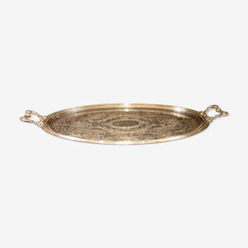 Silver metal tray, style Transition by Cailar Bayard, 20th century