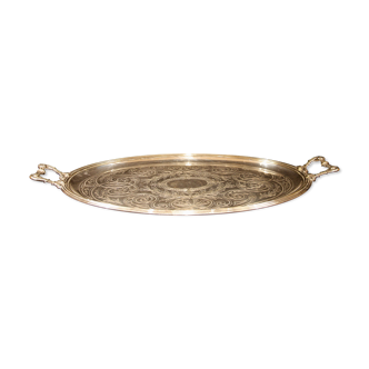 Silver metal tray, style Transition by Cailar Bayard, 20th century