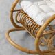 Fauteuil à bascule Van Sliedregt Noordwolde des années 1970 – design vintage en rotin néerlandais