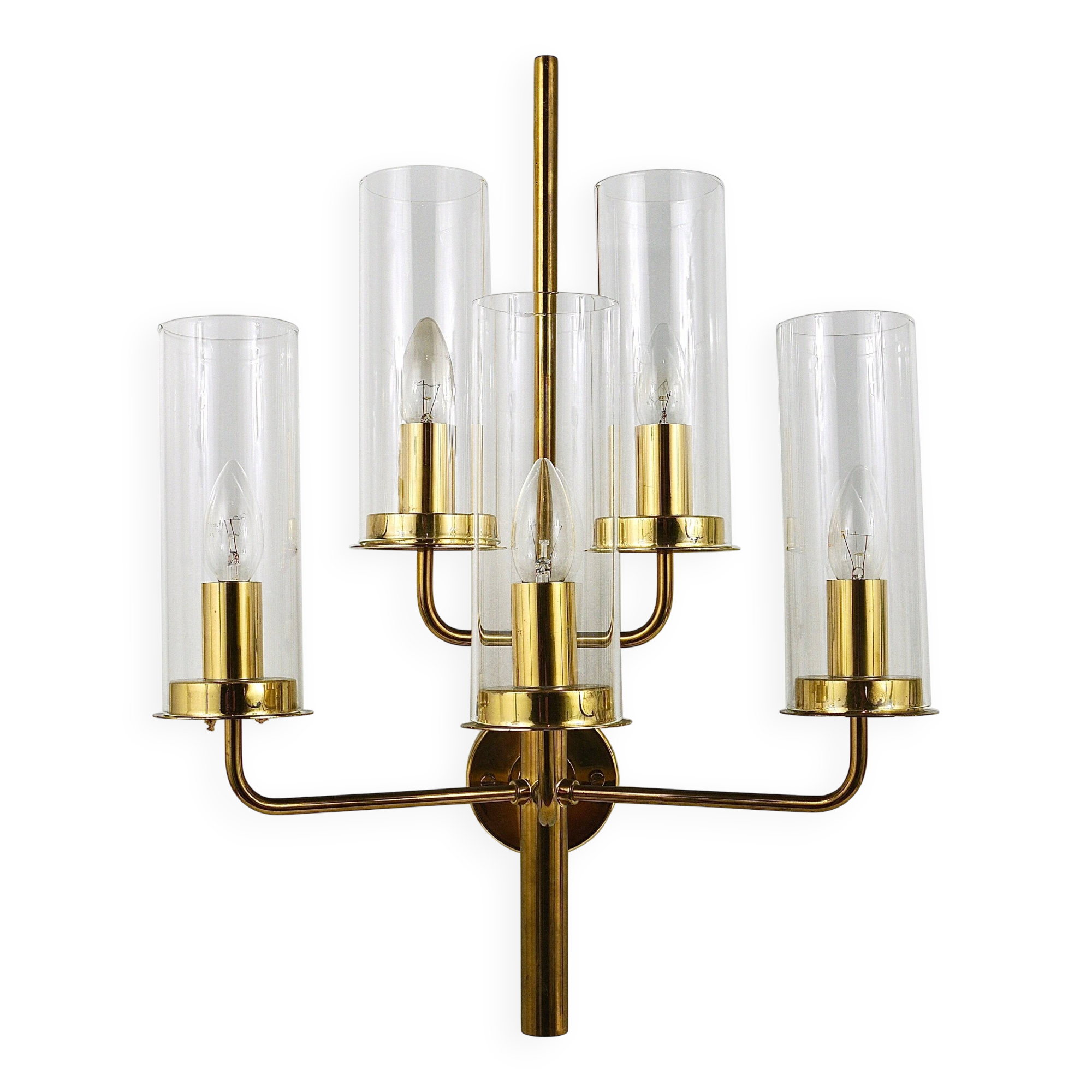 Hans-Agne Jakobsson Sonata Wall Light with 5 Arms, Mid-Century Style, Markaryd, 1960