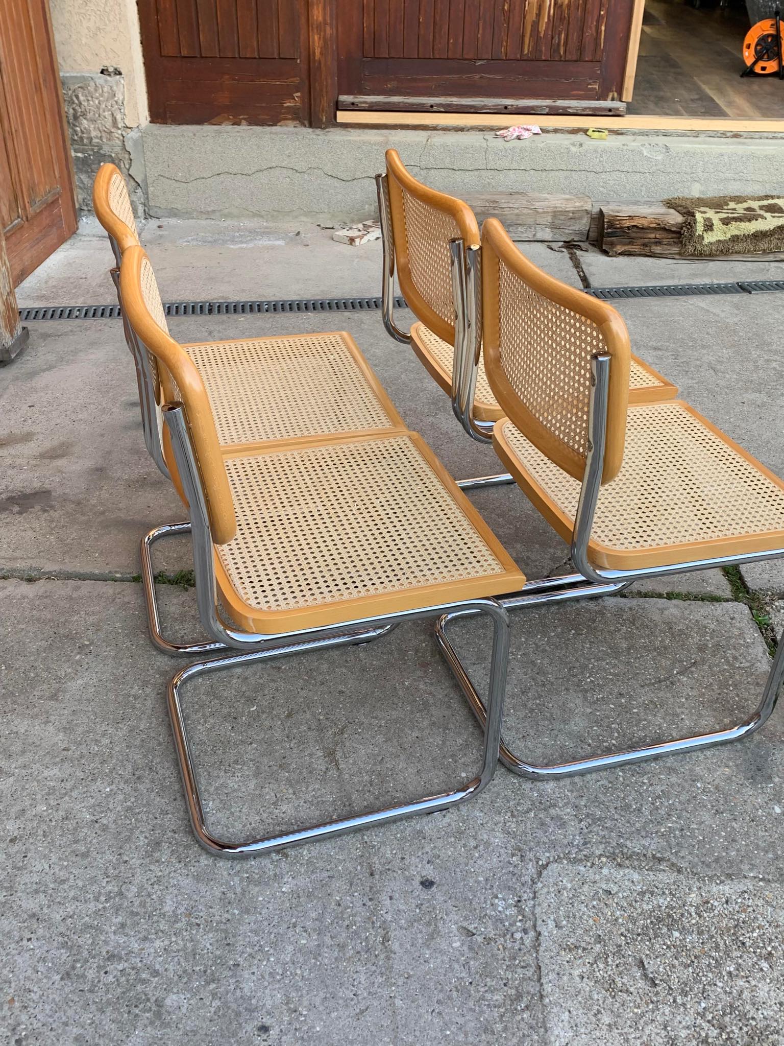 Set of 4 Cesca chairs, Italy 1970s