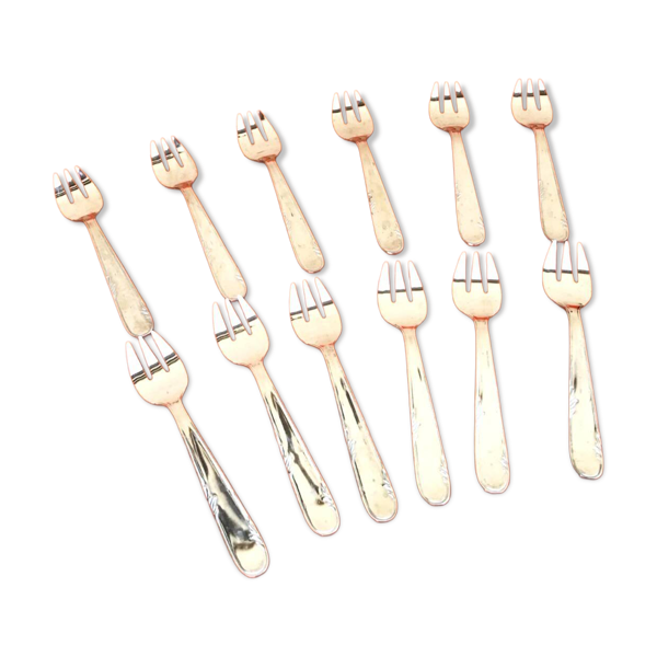 12 fourchettes à dessert Guy Degrenne, années 1970