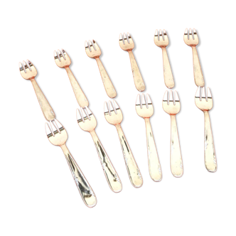 1970s 12 dessert forks Guy Degrenne
