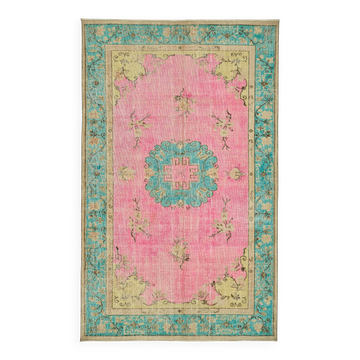 Tapis vintage en laine surteinte sculpté à la main 176 cm x 271 cm