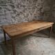 Antique French farmhouse dining table in oak and poplar, 1850–1900