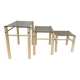 Beige Metal Nesting Tables Yves Boutboul 1970s