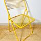 Ted Net folding chair by Niels Gammelgaard for Ikea, 1980s Yellow