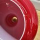 Rare set of 4 red glass pendants from the mid-century by Peill & Putzler (1970s)