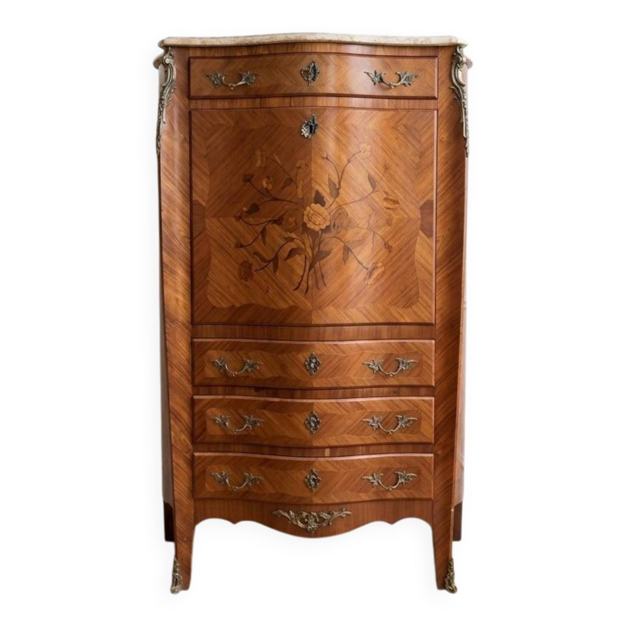Louis XV secretary in rosewood
