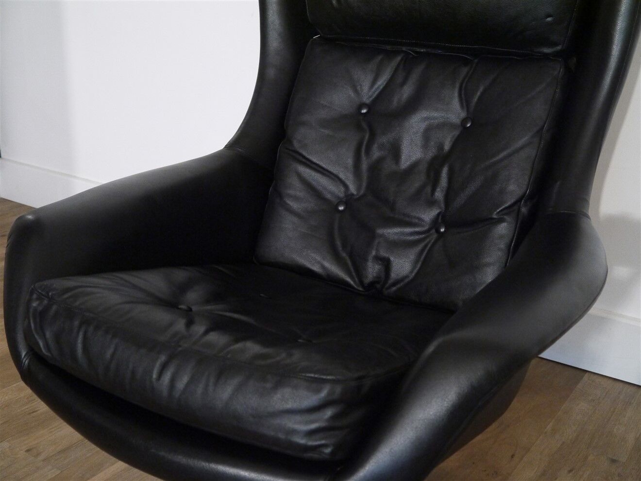 Scandinavian leather armchair 1970