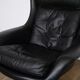 Fauteuil scandinave en cuir 1970