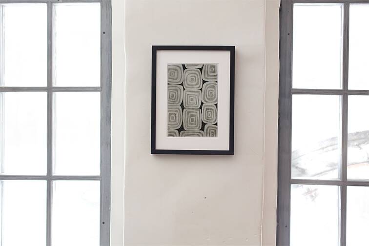 Abstract charcoal drawing 1 black and white