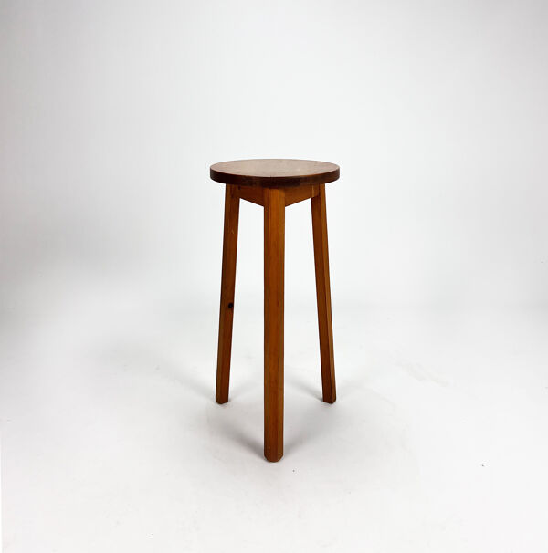Tabouret de bar en pin du milieu du siècle, années 1960