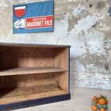 Commercial bank weathered wood panel.