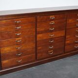 British Mahogany Apothecary Cabinet or Bank of Drawers, 1930s