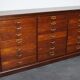 British mahogany apothecary cabinet or drawer bank, 1930s
