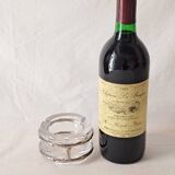 Cendrier En Verre Dans Un Support Faux Bambou Métallique