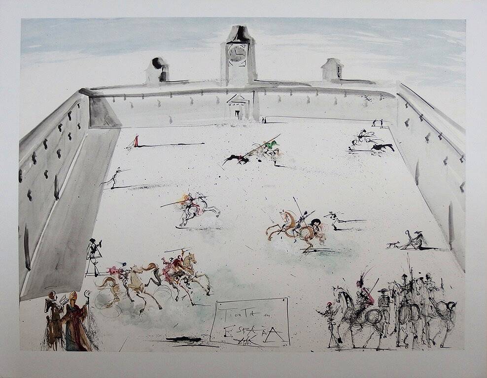 Salvador DALI: Tienta - Place in Spain, signed lithograph - 1983