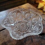 Large Cut Glass Bowl/Salad Bowl - Star Pattern