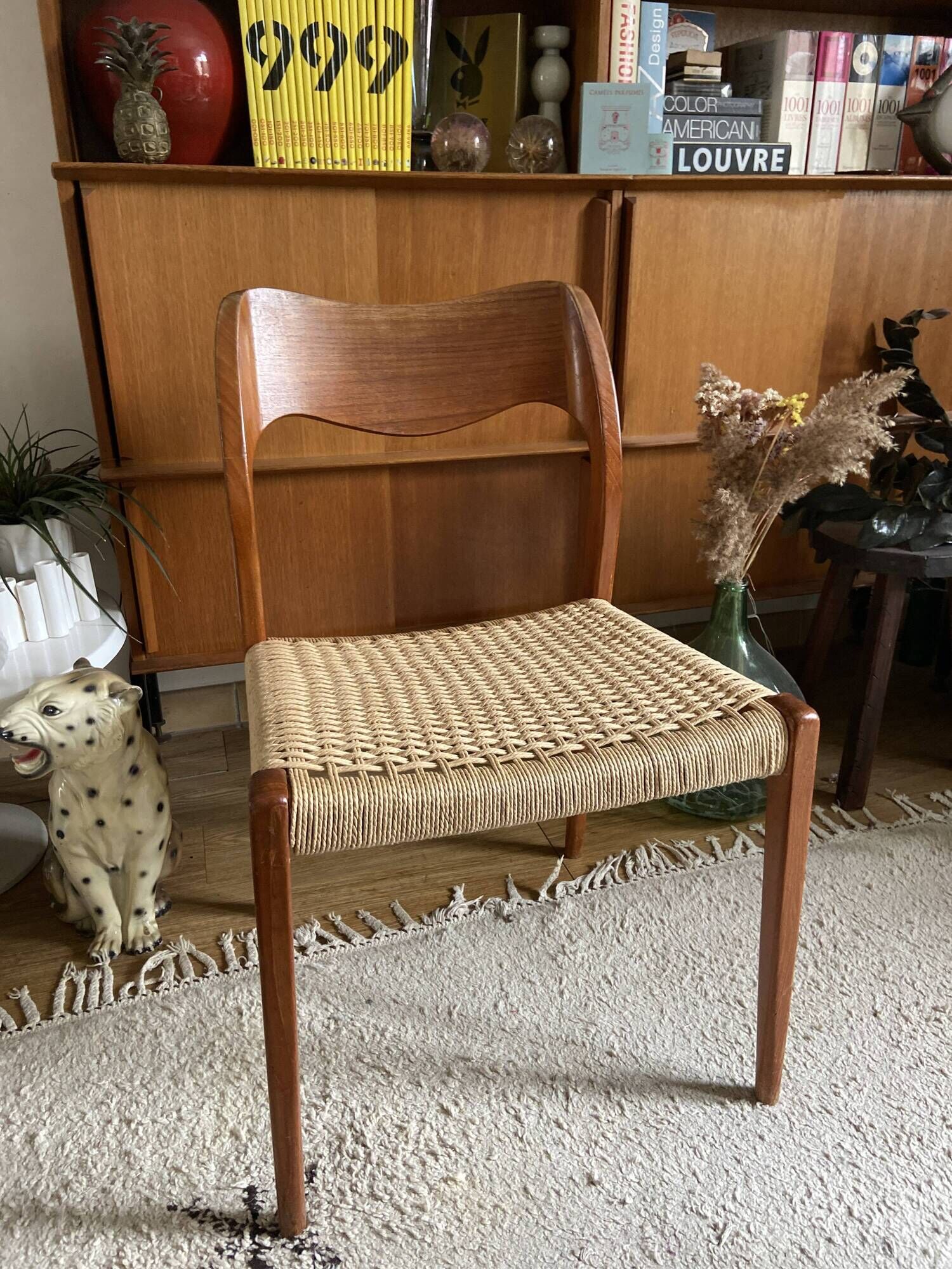 Chair n•71 by Niels Otto Moller in teak and Danish rope